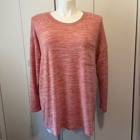 Torrid Plus Size Super Soft Plush Relax Long Sleeve Pocket Top Pink 2X NWT - Picture 1 of 6